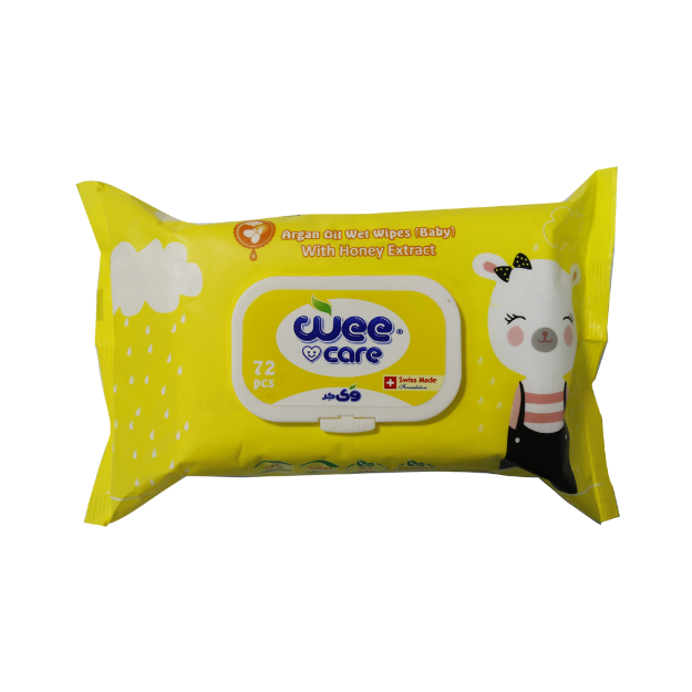 دستمال مرطوب کودک وی کر حاوی روغن آرگان 72 عدد - Wee care Argan oil Baby Wipes 72 Pcs