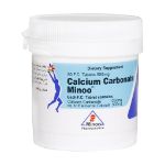 قرص روکشدار کلسیم کربنات مینو 50 عدد - Minoo Calcium Carbonate 50 FC Tablets