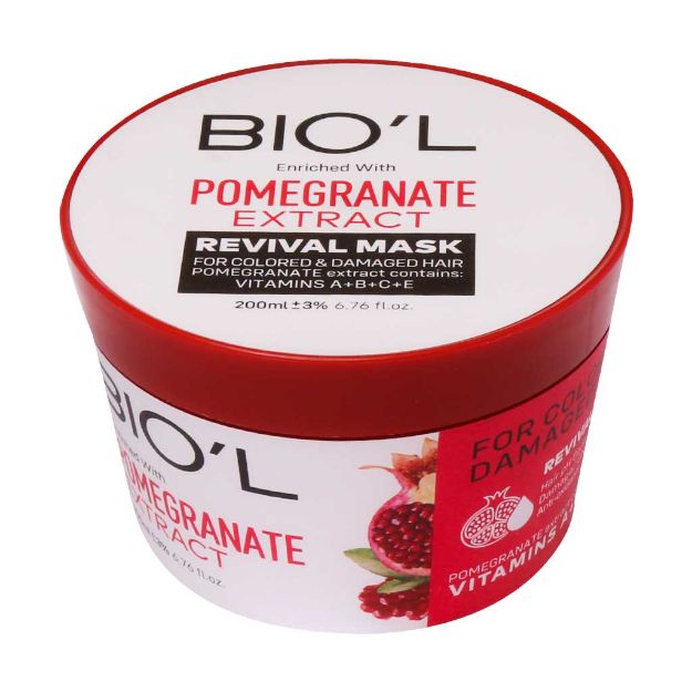 ماسک مو انار بیول مناسب موهای رنگ شده و آسیب دیده 200 میلی لیتر - Biol hair mask with pomegranate extract 200 ml