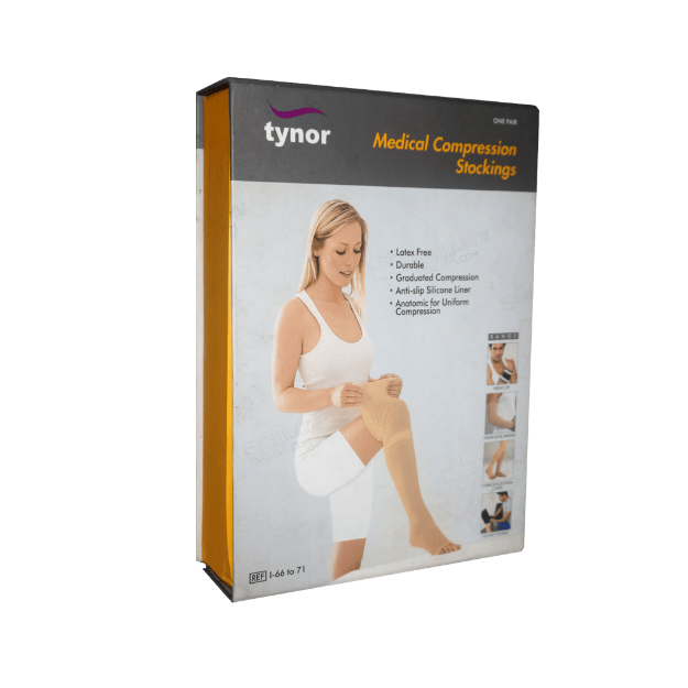 جوراب واریس کوتاه تینور مدل I67 - Tynor Medical Compression Stocking Mid Thigh I67