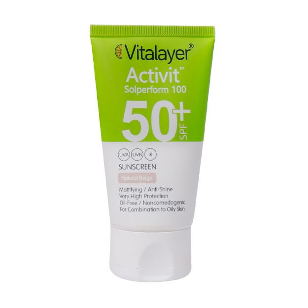 کرم ضد آفتاب SPF50 پوست چرب اکتی ویت ویتالیر 40 میلی لیتر - Vitalayer SPF50 Activit Sunscreen Cream For Oily Skin 40 ml