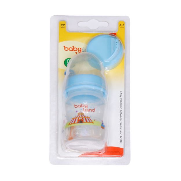 شیشه شیر با پیج آبمیوه خوری بی بی لند کد 261 مناسب کودکان 0 تا 6 ماه - Baby Land Baby Bottle Code 261 80 ml