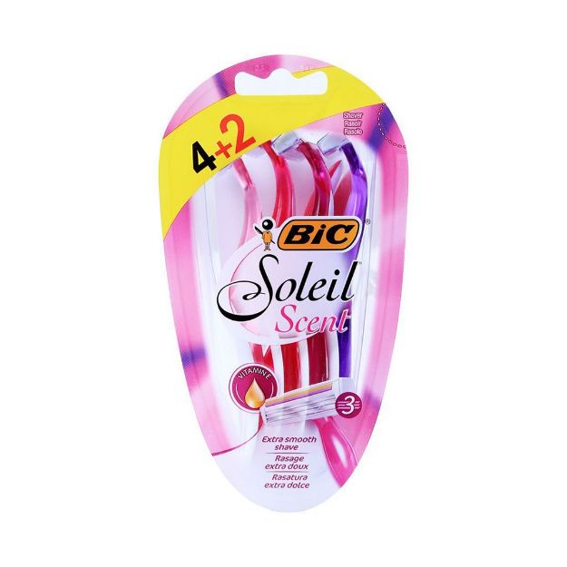 خود تراش زنانه بیک مدل Soleil Scent بسته 6 عددی - BIC Soleil Scent Women\'s Razors 6 Pack