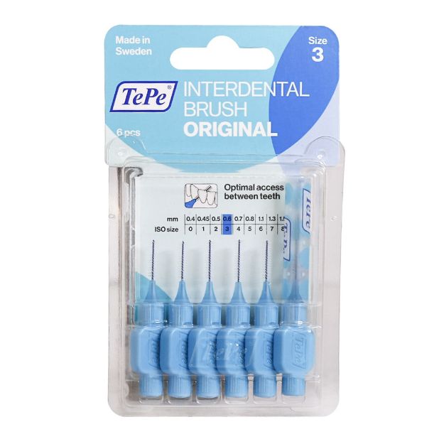 مسواک بین دندانی اورجینال سایز 3 تپه 6 عدد - TePe Interdental Brush Original Size 3-6 pcs