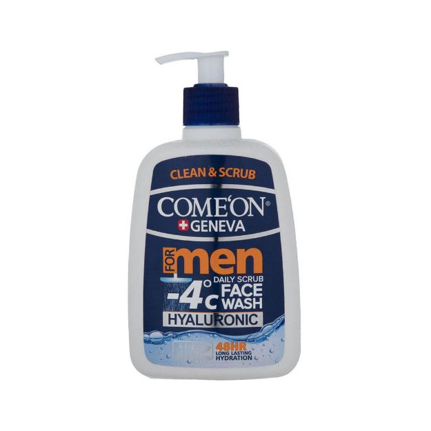 ژل شستشو و اسکراب صورت آقایان کامان 500 میلی لیتر - Comeon Geneva Daily Scrub Face Wash for men 500 ml