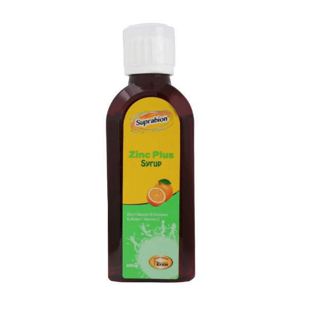 شربت زینک پلاس سوپرابیون 200 میلی لیتر - Suprabion Zinc Plus Syrup 200 ml