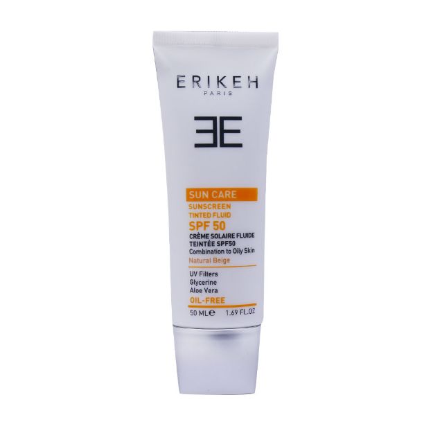 فلوئید ضد آفتاب SPF50 اریکه مناسب پوست چرب و مختلط 50 میلی لیتر - Erikeh Sunscreen SPf 50 Fluid For Combination To Oily Skin 50 ml