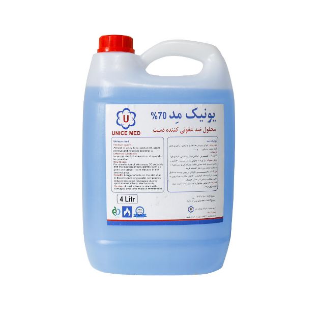 محلول ضد عفونی کننده دست یونیک مد حاوی الکل 70 درصد 4 لیتر - Unice Med Disinfectant Solution for Hands