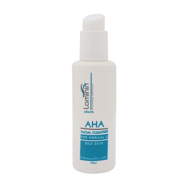 ژل شستشوی صورت AHA 5 درصد لامینین مناسب پوست های معمولی و چرب ۱۵۰ میلی لیتر - Laminin AHA 5% Facial Cleanser 150 ml