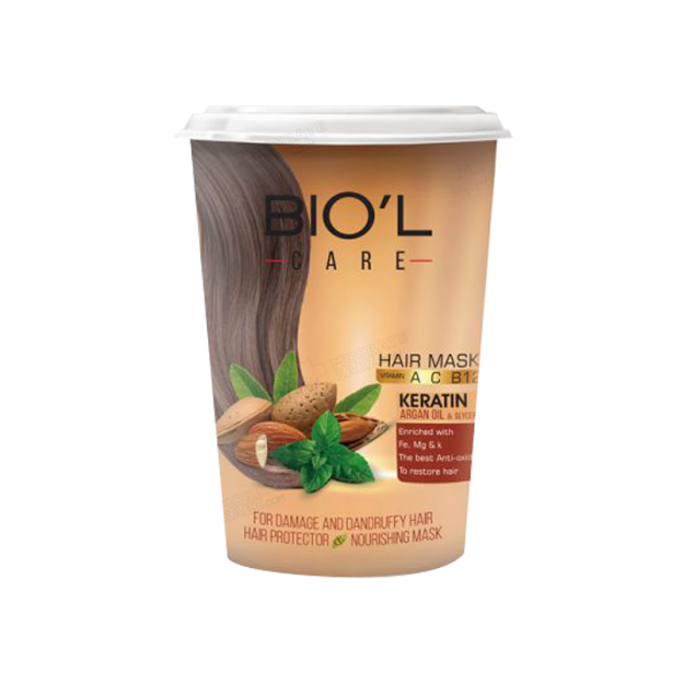 ماسک مو بادام و نعنا بیول 500 میلی لیتر - Biol Almonds and mint Hair Mask 500 ml