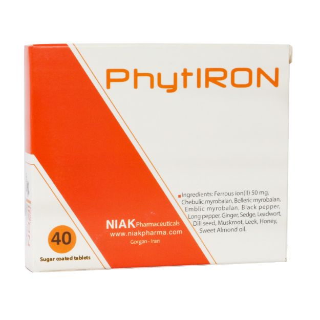 قرص روکشدار فیت آیرون نیاک 40 عدد - Niak Phytiron 40 Sugar Coated Tablets