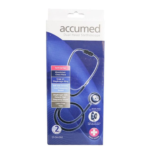 گوشی طبی اکیومد مدل ST-DH-002 - Accumed Dual Head Stethoscope Model ST-DH-002