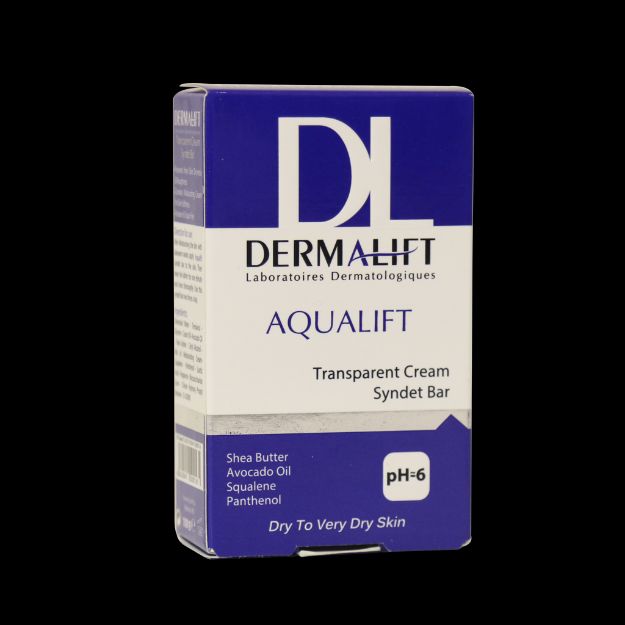 پن شفاف کرم دار آکوالیفت درمالیفت مناسب پوست های خشک و خیلی خشک ۱۰۰ گرم - Dermalift Aqualift Syndet Bar For Dry To Very Dry Skins 100 g