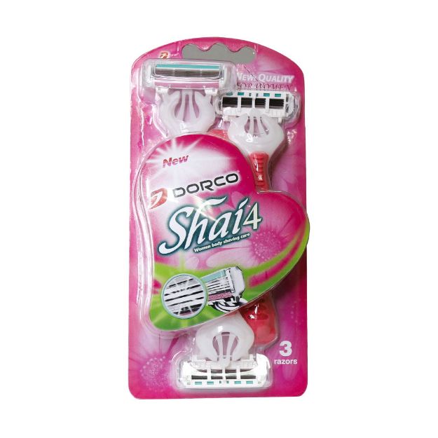 خودتراش زنانه دورکو مدل Shai 4 بسته 3 عددی - Dorco Shai 4 Women’s Razors 3 pack