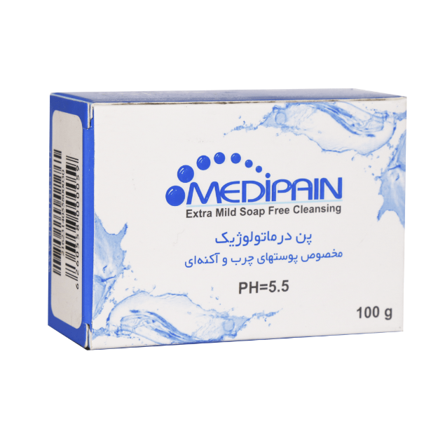 پن درماتولوژیک پوست چرب مدیپن 100 گرم - Medipain Syndet Bar for Oily and Acne Prone Skin 100 g