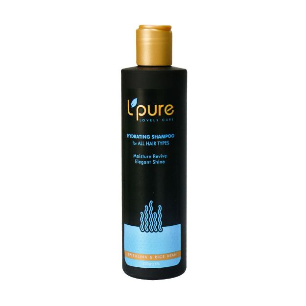 شامپو آبرسان و درخشان کننده مو لپیور مناسب انواع مو 230 گرم - Lpure Hydrating Shampoo For All Hair Types 230 g