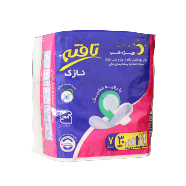 نوار بهداشتی بالدار ویژه شب تافته 10 عددی - Tafteh Extra Wingshape Feminine Napkins Overnight