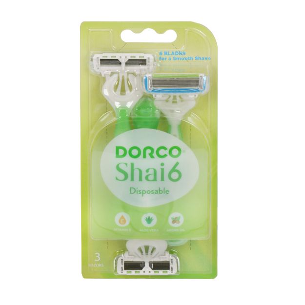 خودتراش زنانه دورکو مدل Shai 6 بسته 3 عددی - Dorco Shai 6 Women’s Razors 3 pack