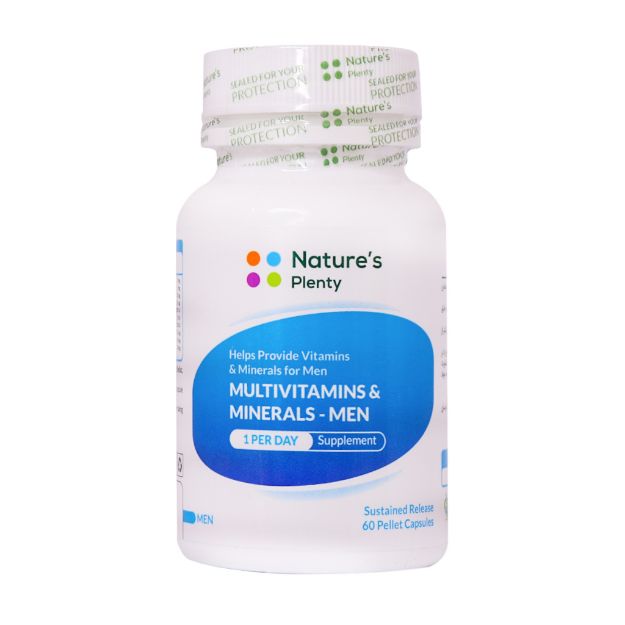 کپسول مولتی ویتامین و مینرال آقایان نیچرز پلنتی 60 عدد - Natures Plenty Multivitamins And Minerals For MEN 60 Pellet Capsules