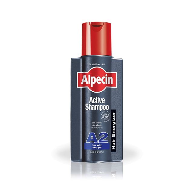 شامپو اکتیو A2 آلپسین مناسب موهای چرب ۲۵۰ میلی لیتر - Alpecin Active Shampoo A2 Oily Scalp 250 ml