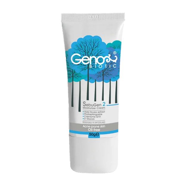 کرم رطوبت رسان ژنوبایوتیک مناسب پوست های حساس و آکنه ای ۵۰ گرم - Geno Biotic Anti Acne Moisturizer Cream 50 g