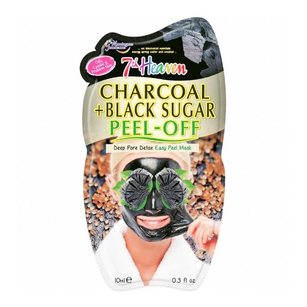 ماسک زغال و شکر سیاه مونته ژنه سری 7th Heaven حجم 10 میلی لیتر - Montagne Jeunesse 7th Heaven Charcoal Black Sugar Peel Off Mask 10 ml