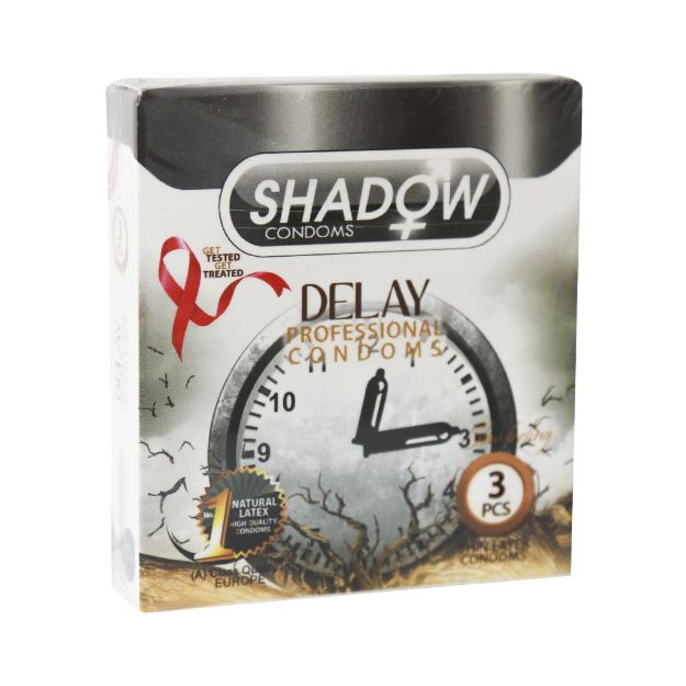 کاندوم تاخیری شادو مدل Delay بسته 3 عددی - Shadow Delay Condom 3 Pcs