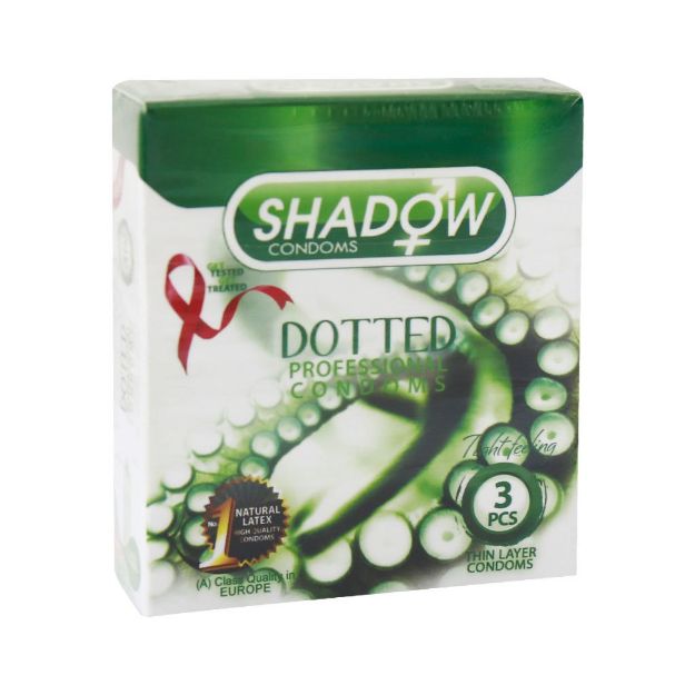 کاندوم شادو مدل Dotted بسته 3 عددی - Shadow Dotted Condom 3 Pcs