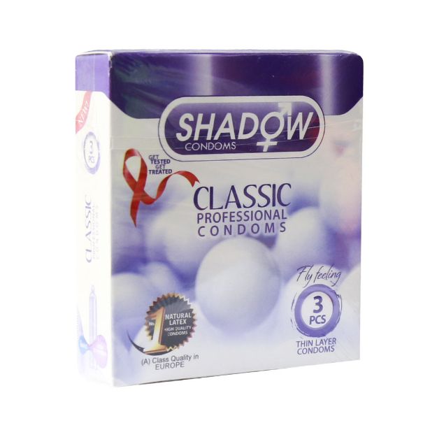 کاندوم شادو مدل Classic بسته 3 عدد - Shadow Classic Condom 3 Pcs