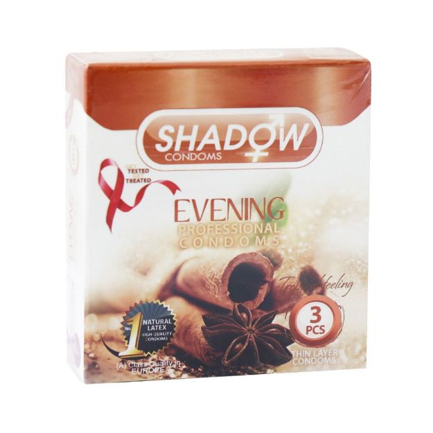 کاندوم شادو مدل Evening  بسته 3 عددی - Shadow Evening Condom 3 Pcs