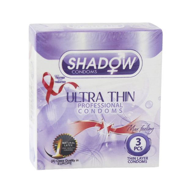 کاندوم شادو مدل Ultra ThiN بسته 3 عددی - Shadow Ultra Thin Condom 3 Pcs