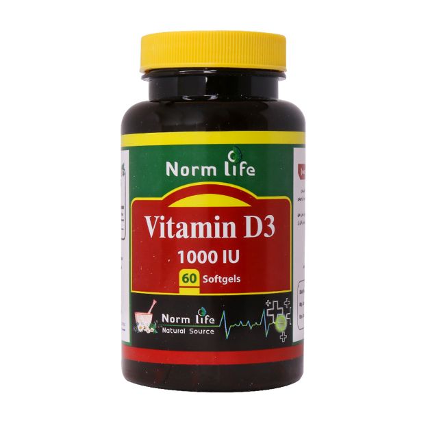 سافت ژل ویتامین D3 1000 واحد نورم لایف 60 عدد - Norm Life Vitamin D3 1000 IU 60 Softgels