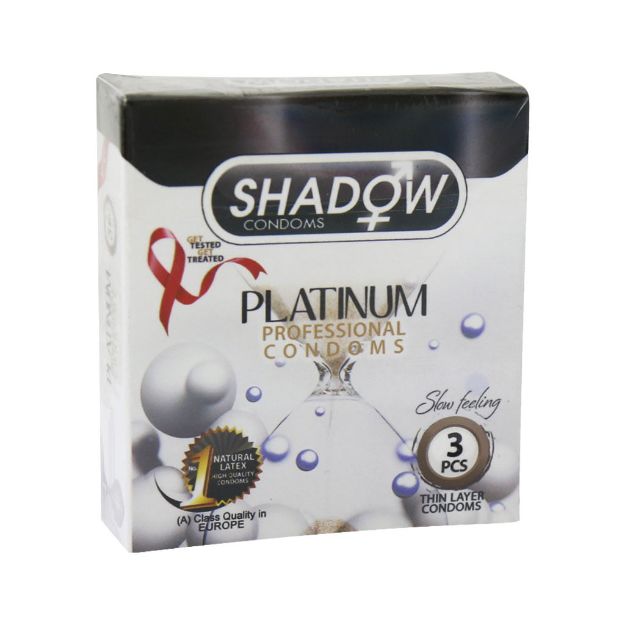 کاندوم تاخیری و خاردار شادو مدل Platinum بسته 3 عددی - Shadow Platinum Condom 3 Pcs