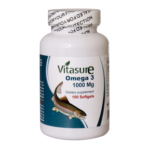 سافت ژل امگا 3 ویتاشور شارک 1000 میلی گرم 100 عدد - Vitasure Omega3 1000 mg 100 Softgels