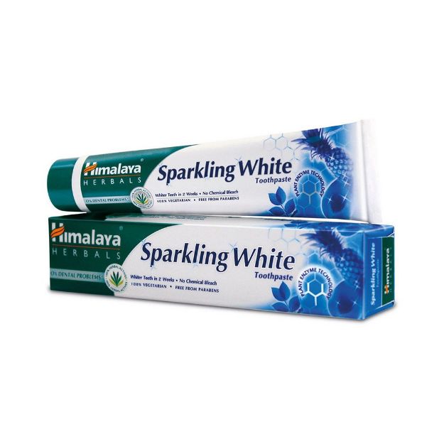 خمیر دندان گیاهی سفید کننده هیمالیا 75 میلی گرم - Himalaya Sparkly White Toothpaste 75 ml