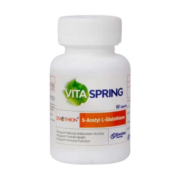 کپسول وایتا اسپرینگ کوشان فارمد 60 عدد - Koushan Pharmed Vita Spring S-Acetyl L-Glutathione 60 Capsules