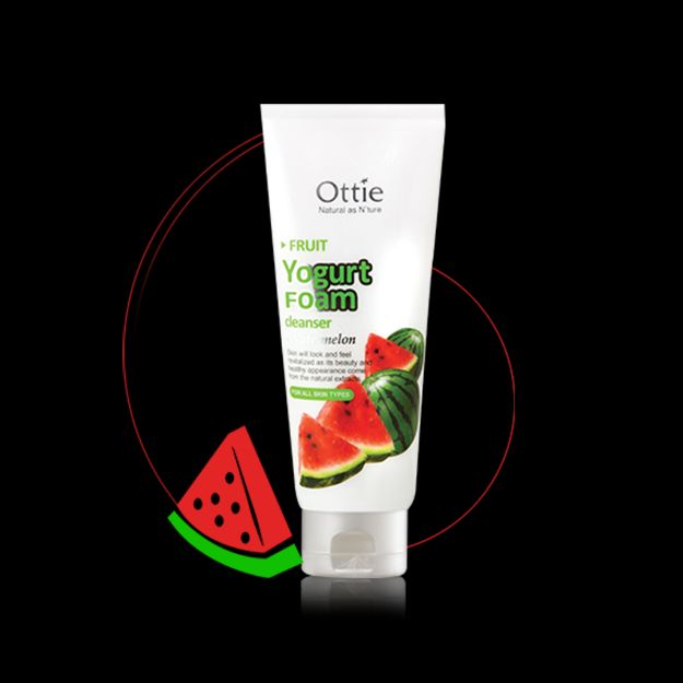 فوم ماست میوه ای هندوانه اوتی مناسب پوست های معمولی تا خشک ۱۵۰ میلی لیتر - Ottie Fruit Yogurt Foam Cleanser Watermelon For Normal and Dry Skins 150 ml