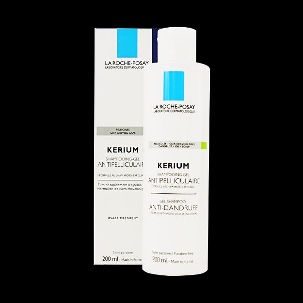 شامپو ضد شوره چرب کریوم لاروش پوزای ۲۰۰ میلی لیتر - La Roche Posay kerium anti-dandruff shampoo 200 ml