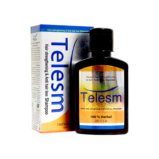 شامپو تقویت کننده و ضد ریزش مو طلسم ۲۰۰ میلی لیتر - Telesm Hair Strengthening & Anti Hair Loss Shampoo 200 ml