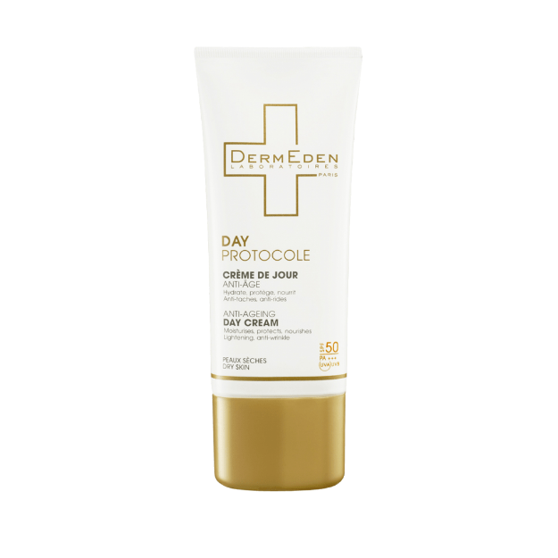 کرم روز پوست خشک درمدن SPF50 حجم ۳۰ میلی لیتر - Dermeden Day Protocole Anti Ageing Day Cream SPF 50 30 ml