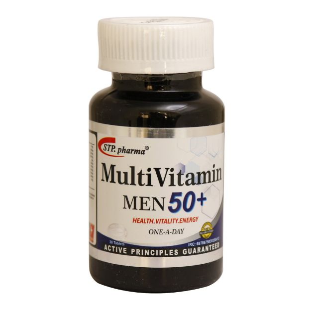 قرص مولتی ویتامین مردان بالای 50 سال STP فارما 30 عدد - STP Pharma Multi Vitamin Men 50+ 30 Caps