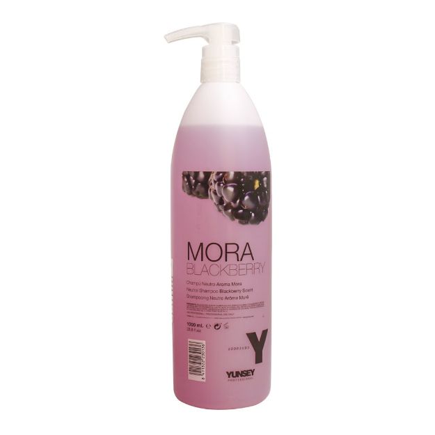 شامپو تقویت کننده مو مورا یانسی حاوی عصاره شاه توت 1000 میلی لیتر - Yunsey Mora Blackberry Neutral Shampoo 1000 ml