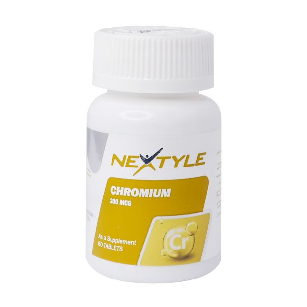 قرص کروم 200 میکروگرم نکستایل 60 عدد - Nextyle Chromium 200 Mcg 60 Tablets