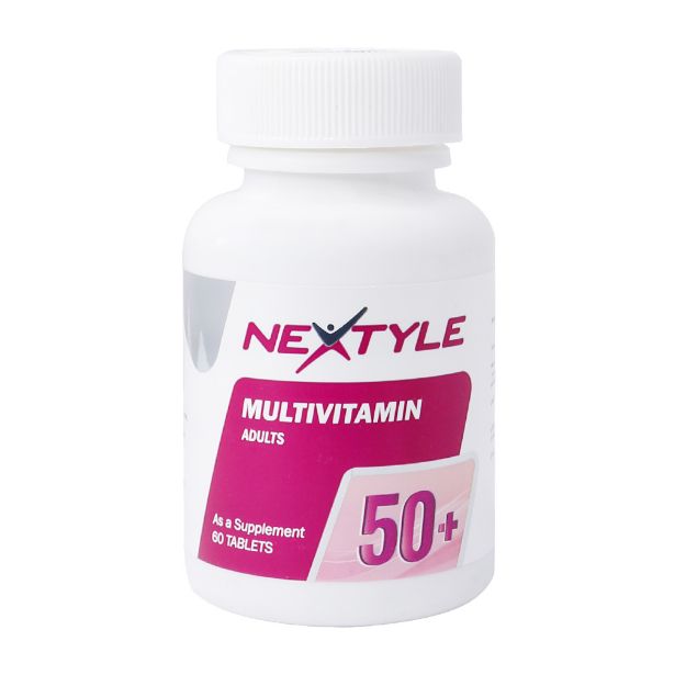 قرص مولتی ویتامین پلاس 50 نکستایل 60 عدد - Nextyle Multivitamin Adults +50 60 Tabletes