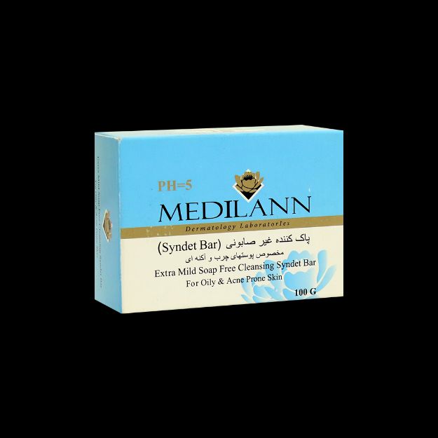 پن مخصوص پوست های چرب و آکنه ای مدیلن ۱۰۰ گرم - Medilann Cleansing Syndet Bar For Oily & Acne Prone Skin 100 gr