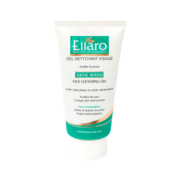 ژل شستشوی آکنه واش الارو ۱۵۰ میلی لیتر - Ellaro Akne Wash Face Cleansing Gel 150 ml