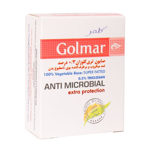 صابون گیاهی آنتی باکتریال 3 درصد گلمر ۱00 گرم - Golmar Anti Bactrial Soap 100 g