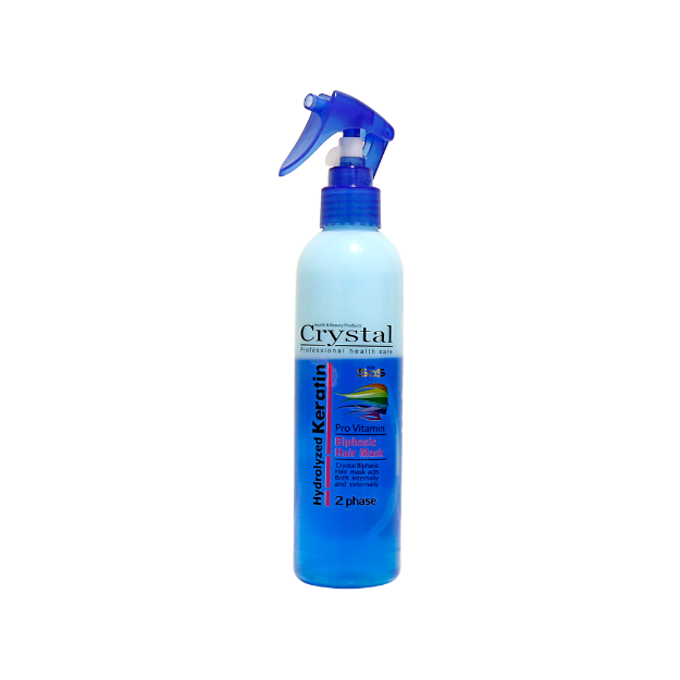 اسپری دوفاز کراتینه آبی کریستال ۲۵۰ میلی لیتر - Crystal Blue Hydrolyzed Keratin Hair Mask 250 ml