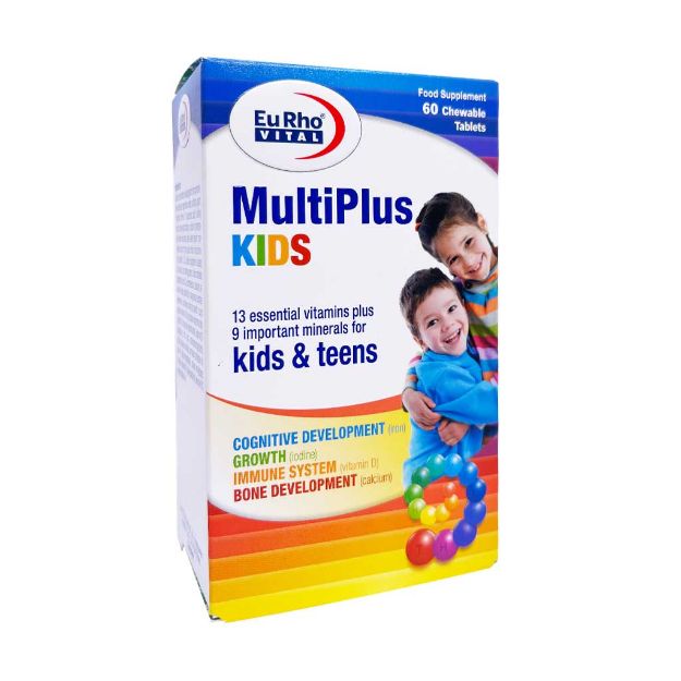 قرص جویدنی مولتی پلاس کیدز یوروویتال 60 عدد - Eurhovital Multiplus Kids 60 Chewable Tablets