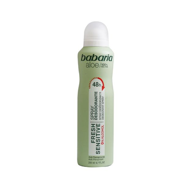 دئو اسپری فرش حاوی آلوورا باباریا 200 میلی لیتر - Babaria Aloe Fresh Sensitive Deodorant Spray 200 ml